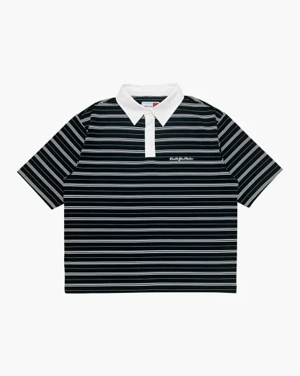 Double You Studios Dys Stripe Polo (Black) (3)