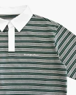 Double You Studios Dys Stripe Polo (Grey Marl) (2)