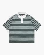 Double You Studios Dys Stripe Polo (Grey Marl) (3)