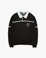Double You Studios Rugby Polo Knit (Chocolate) (3)