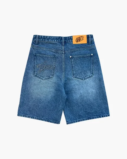 Double You Studios Washed Blue Denim Jorts (3)