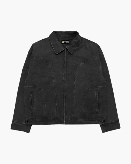 Double You Studios Workwear Jacket (Washed Black) (4)
