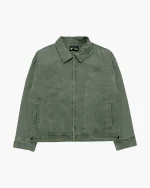 Double You Studios Workwear Jacket (Washed Olive) (4)
