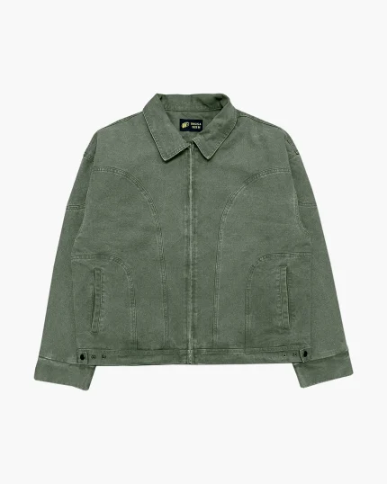 Double You Studios Workwear Jacket (Washed Olive) (4)