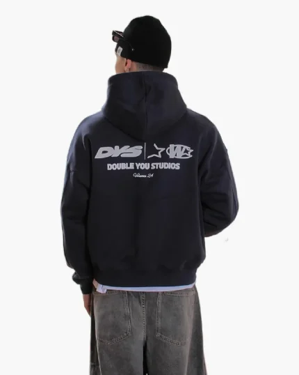 Double You Hoodie Navy (2)