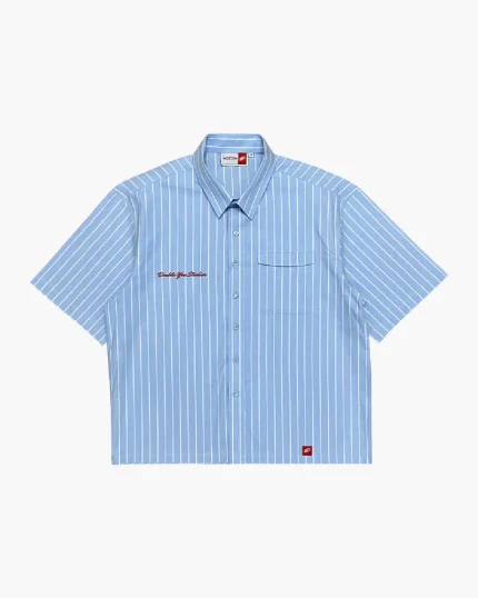 Double You Pinstripe Shirt (Blue)