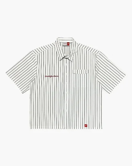 Double You Pinstripe Shirt (White)