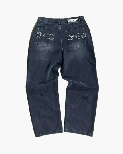 Double You Studios Baggy Jeans Washed Black (4)