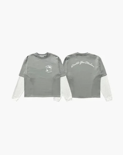 Double You Studios Waffle Sleeve Tees Grey (1)