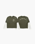Double You Studios Waffle Sleeve Tees Olive (1)