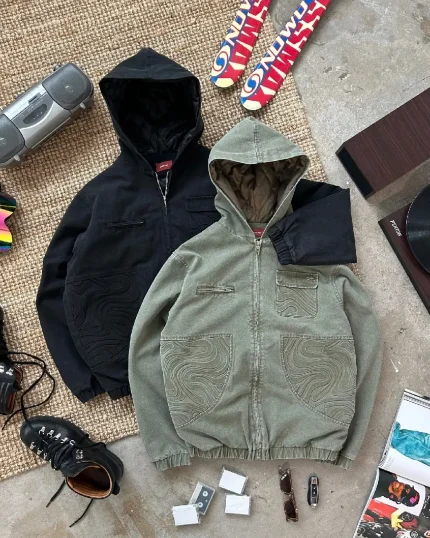 Double You The Spiral Jacket Hoodie Black (1)