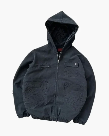Double You The Spiral Jacket Hoodie Black (4)