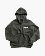 Double You Zip Up Hoodie Green (1)