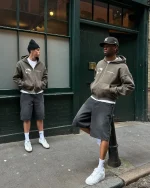 Double You Zip Up Hoodie Olive Green (4)
